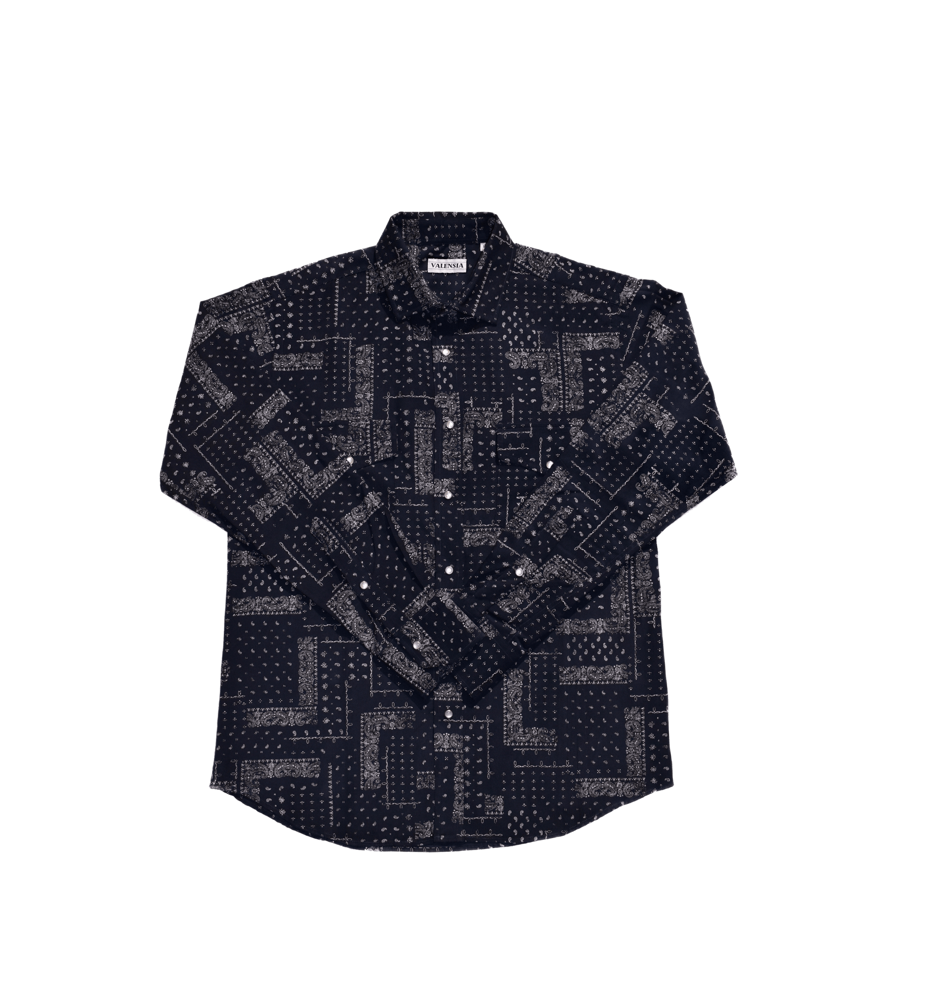 CAMICIA BANDANA BLU - VALENSIA MODA