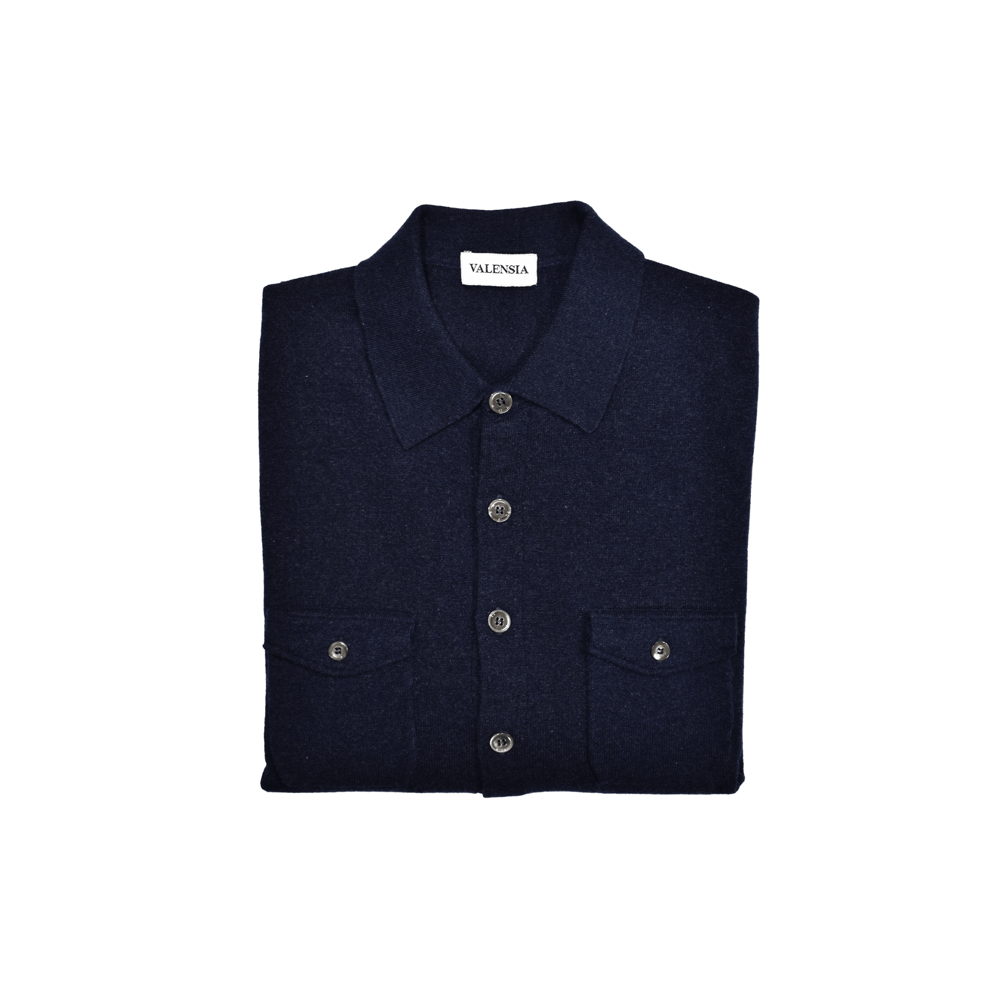 Camicia cashmere blu - VALENSIA
