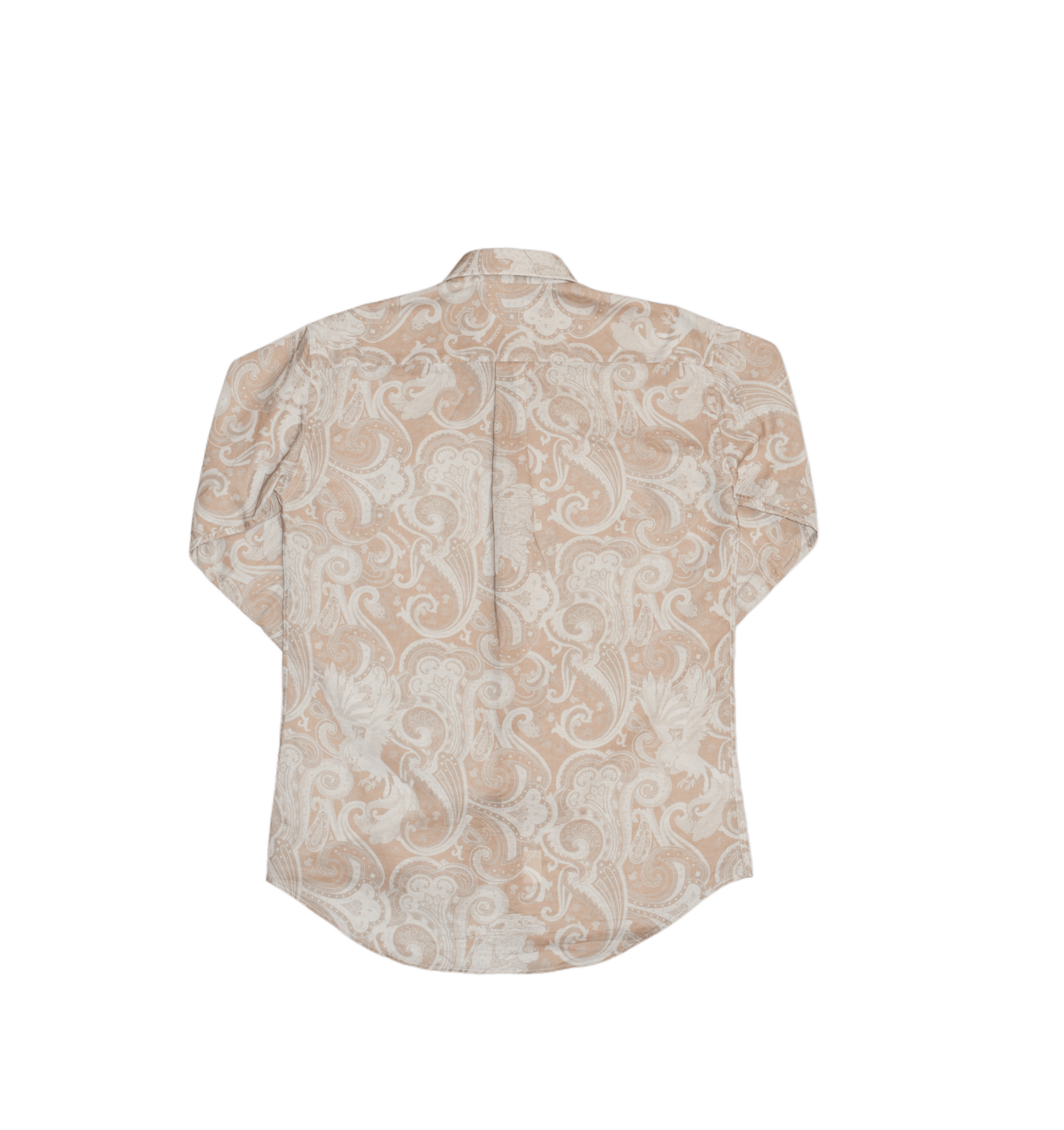 CAMICIA FANTASIA BEIGE MISTO LINO - VALENSIA MODA