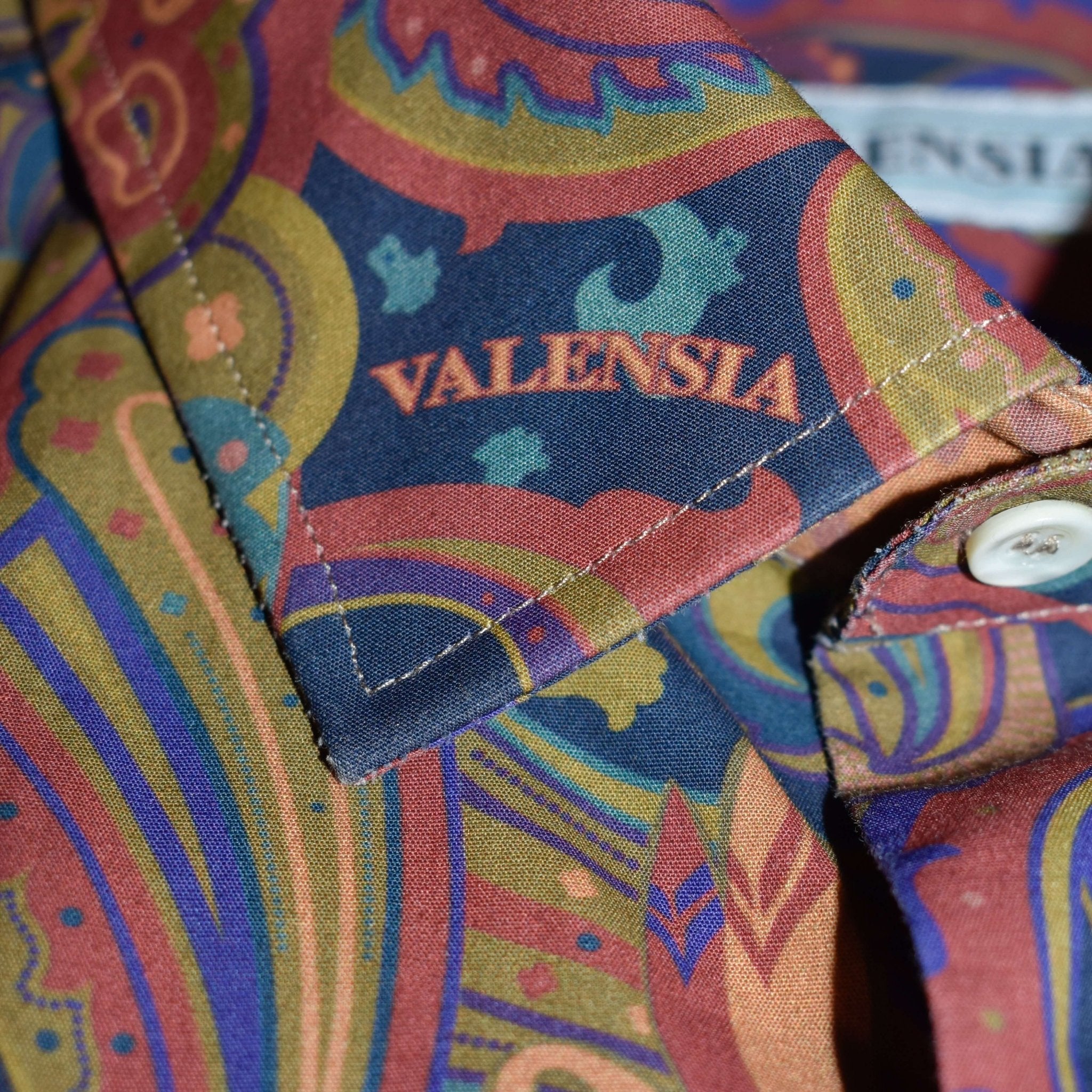CAMICIA FANTASIA BLU IN COTONE ORGANICO - VALENSIA MODA