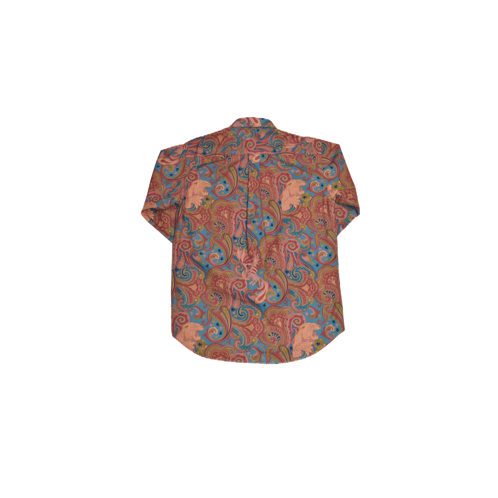 CAMICIA FANTASIA VERDE ACQUA IN COTONE ORGANICO - VALENSIA MODA