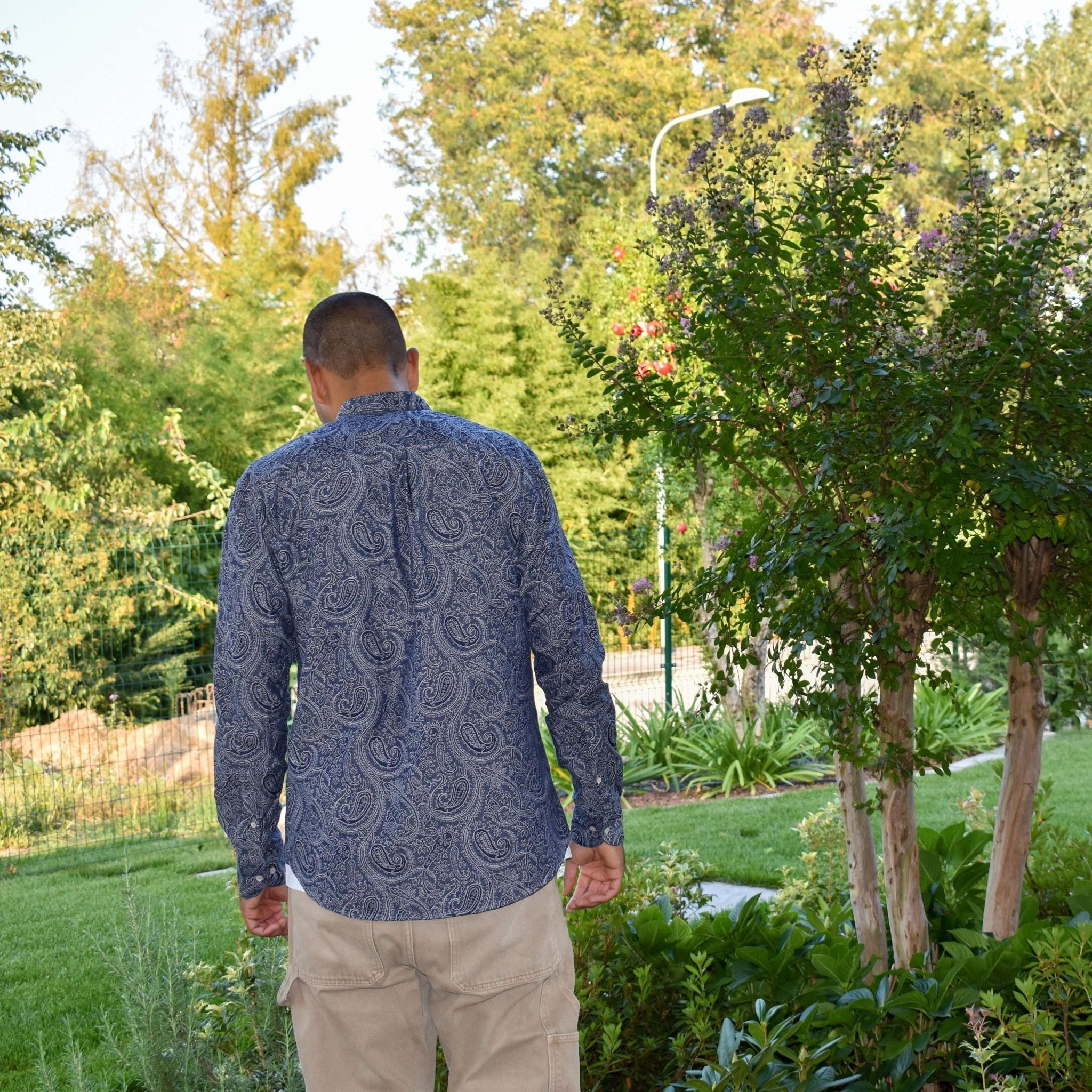 CAMICIA JACQUARD BLUE JEANS - VALENSIA MODA