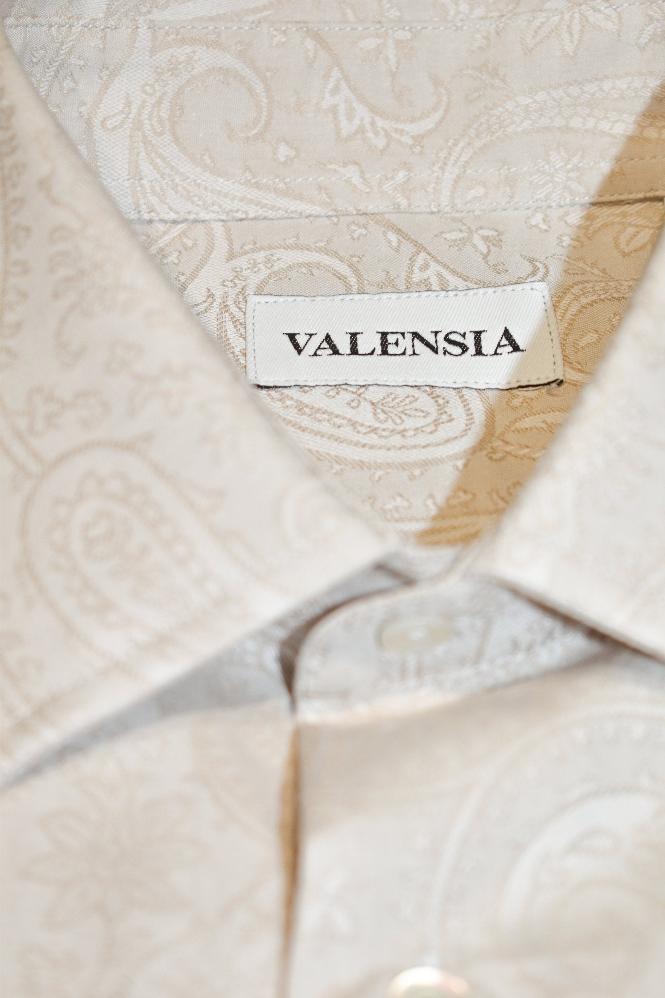 Camicia jacquard giapponese beige - VALENSIA