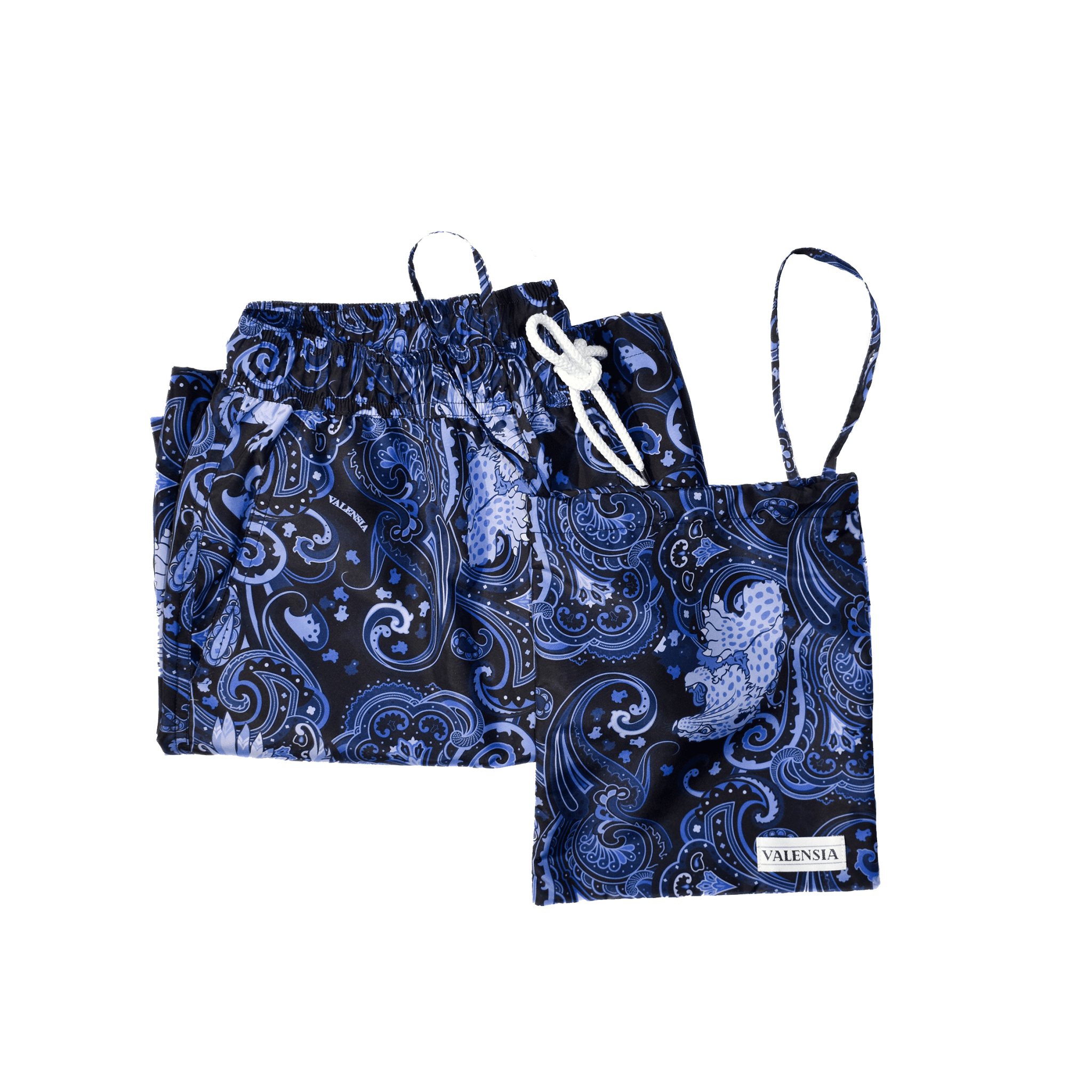 COSTUME DA BAGNO IN FANTASIA BLU - VALENSIA MODA
