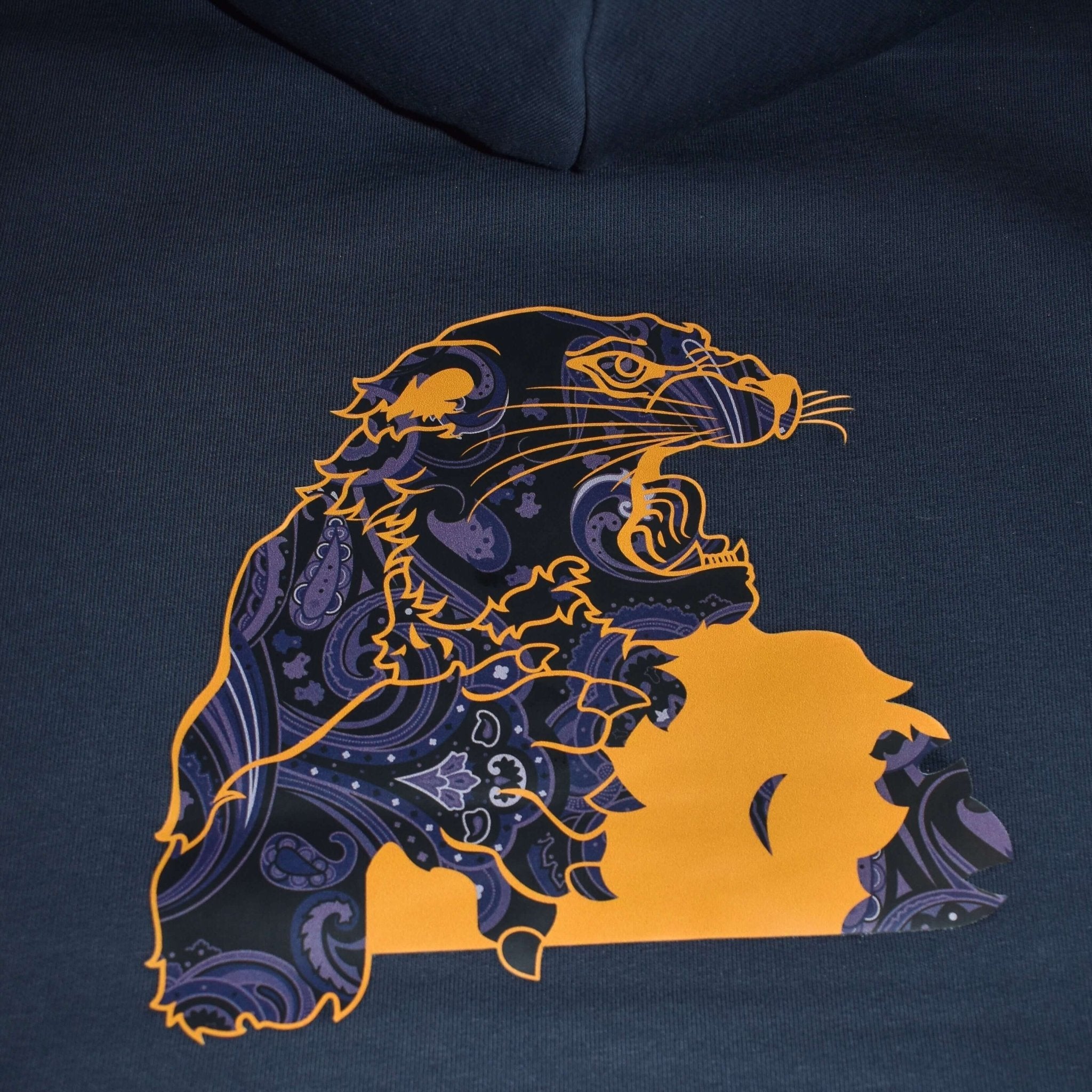 FELPA BLU NAVY CAPPUCCIO GIAGUARO PAISLEY - VALENSIA MODA