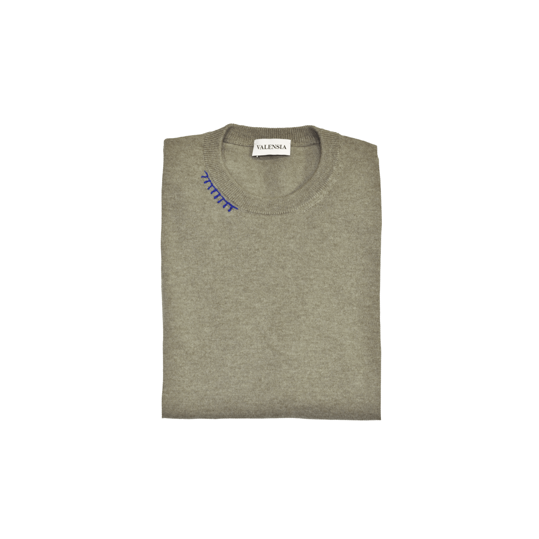 Maglione girocollo verde salvia cashmere - VALENSIA
