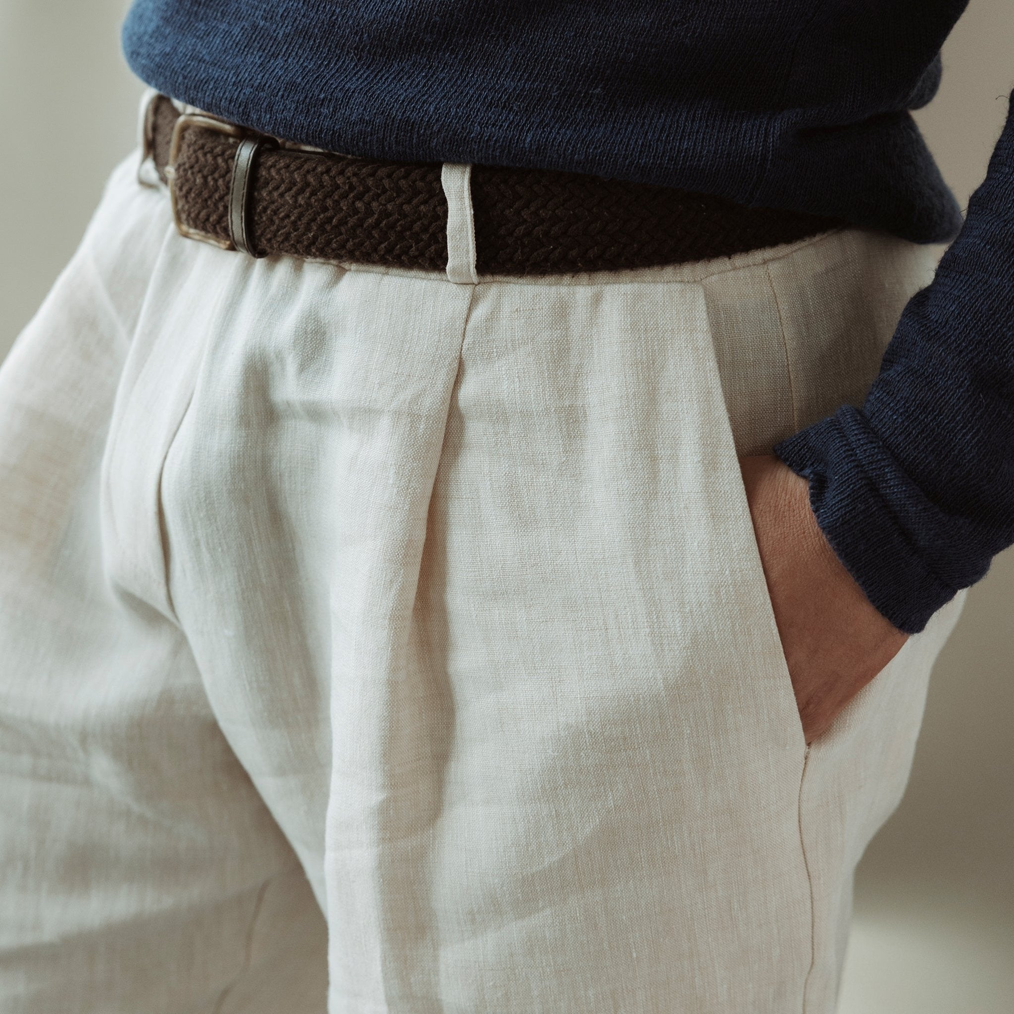 PANTALINO BEIGE CON PINCES - VALENSIA MODA