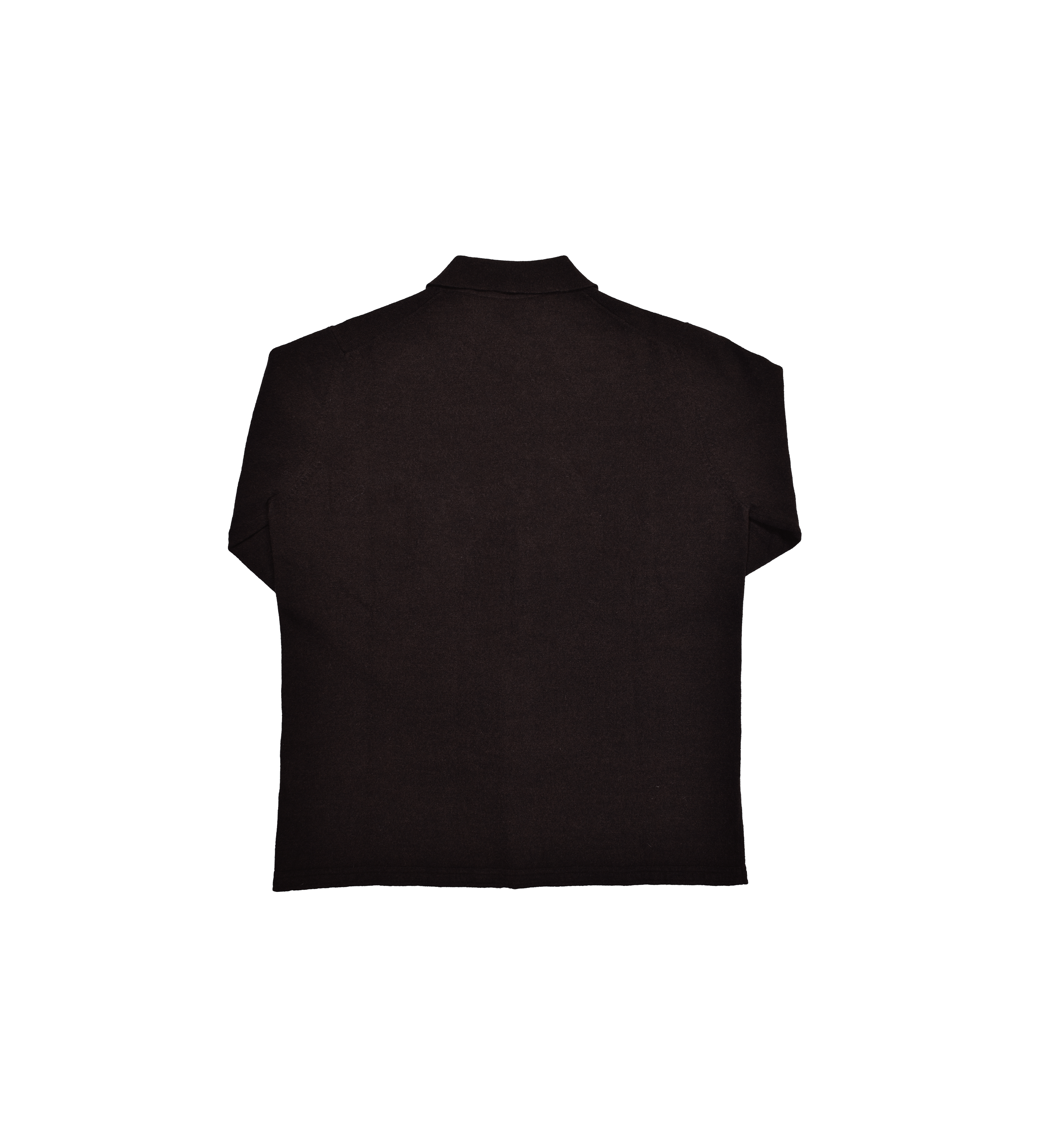 Camicia misto cashmere marrone sagoma dietro