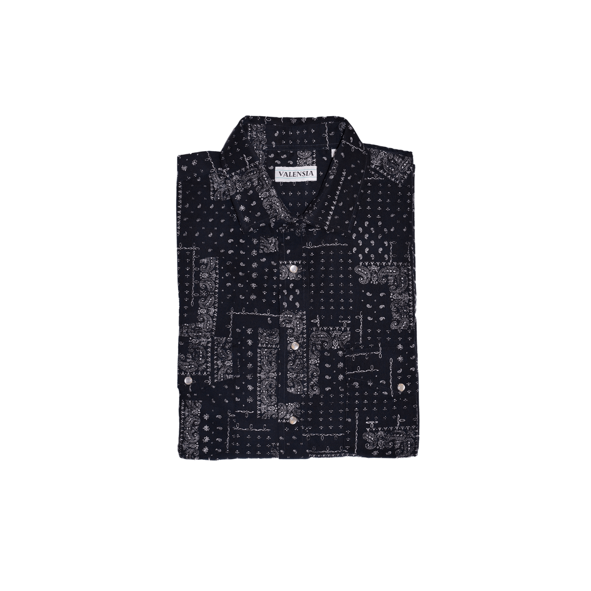 CAMICIA BANDANA BLU - VALENSIA MODA