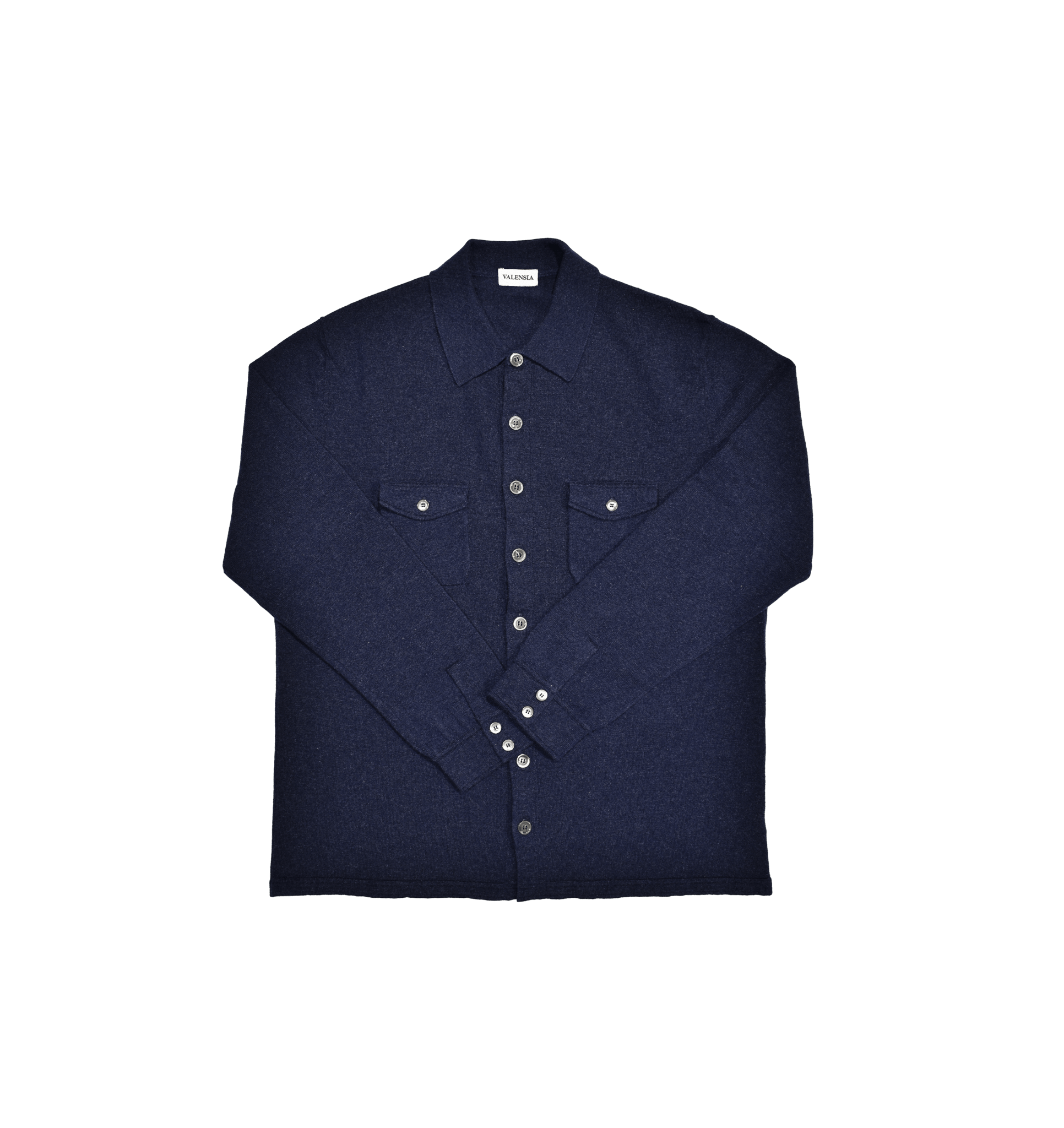 Camicia cashmere blu - VALENSIA