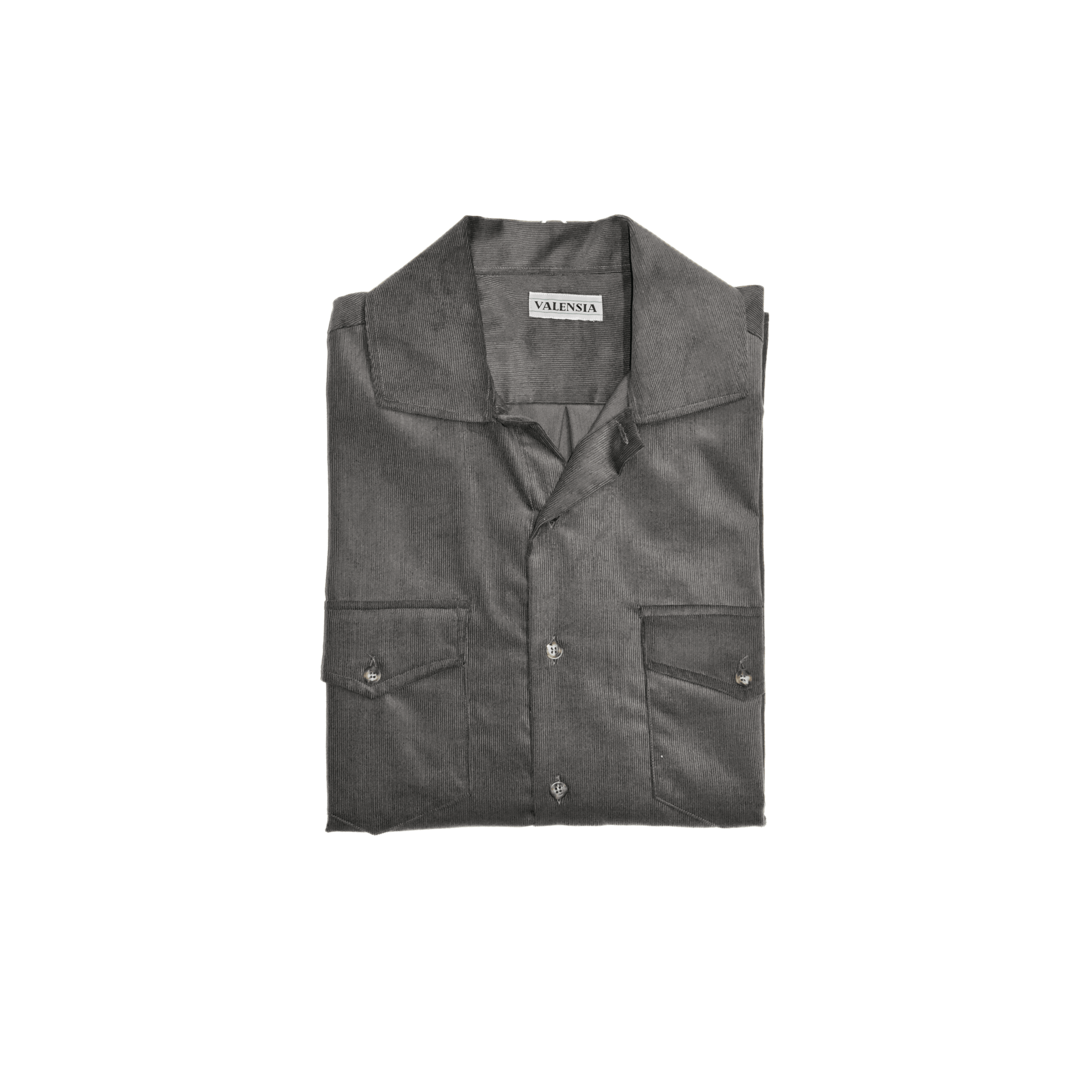 CAMICIA IN VELLUTO A COSTE CON DETTAGLI FANTASIA - VALENSIA MODA