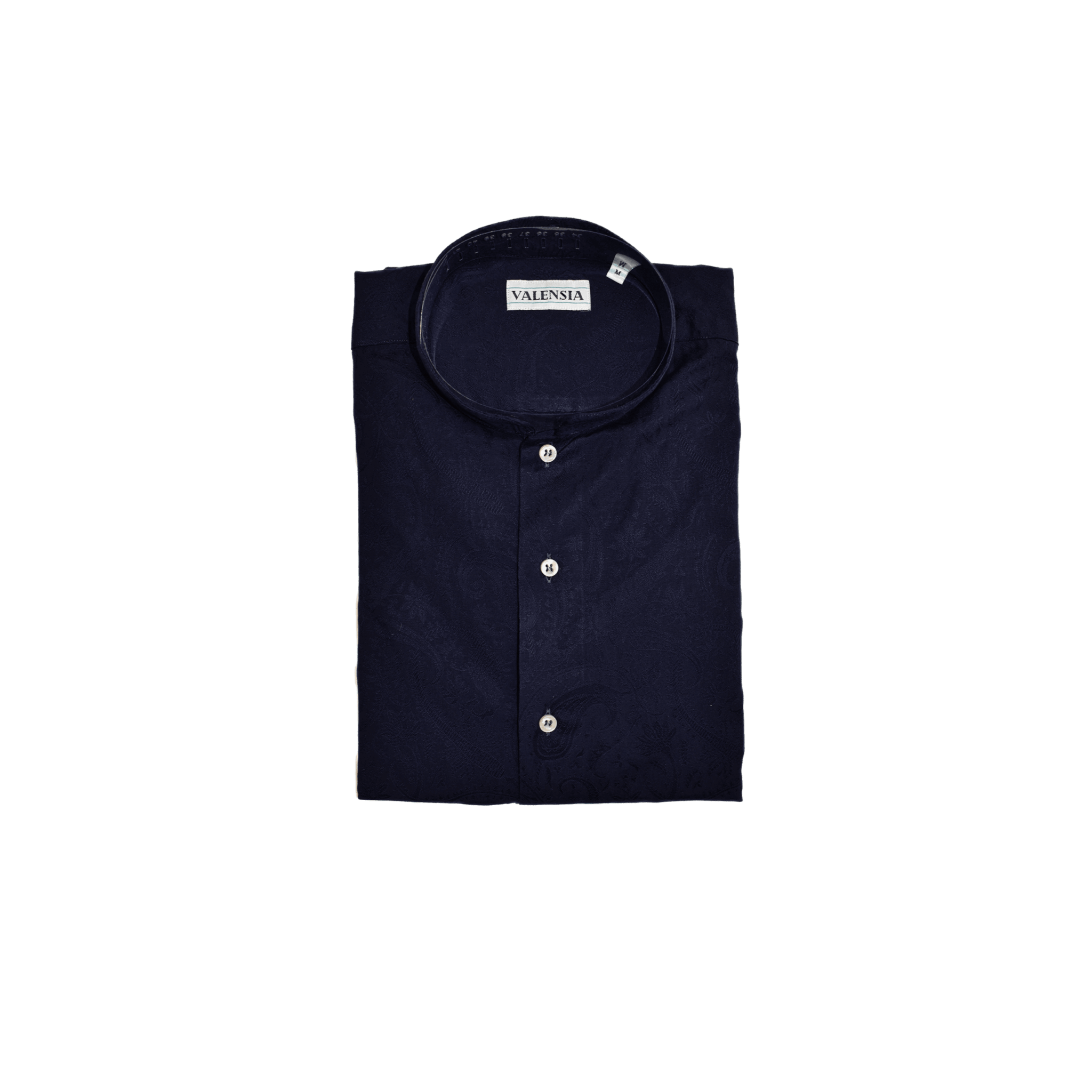 CAMICIA JACQUARD BLU - VALENSIA MODA