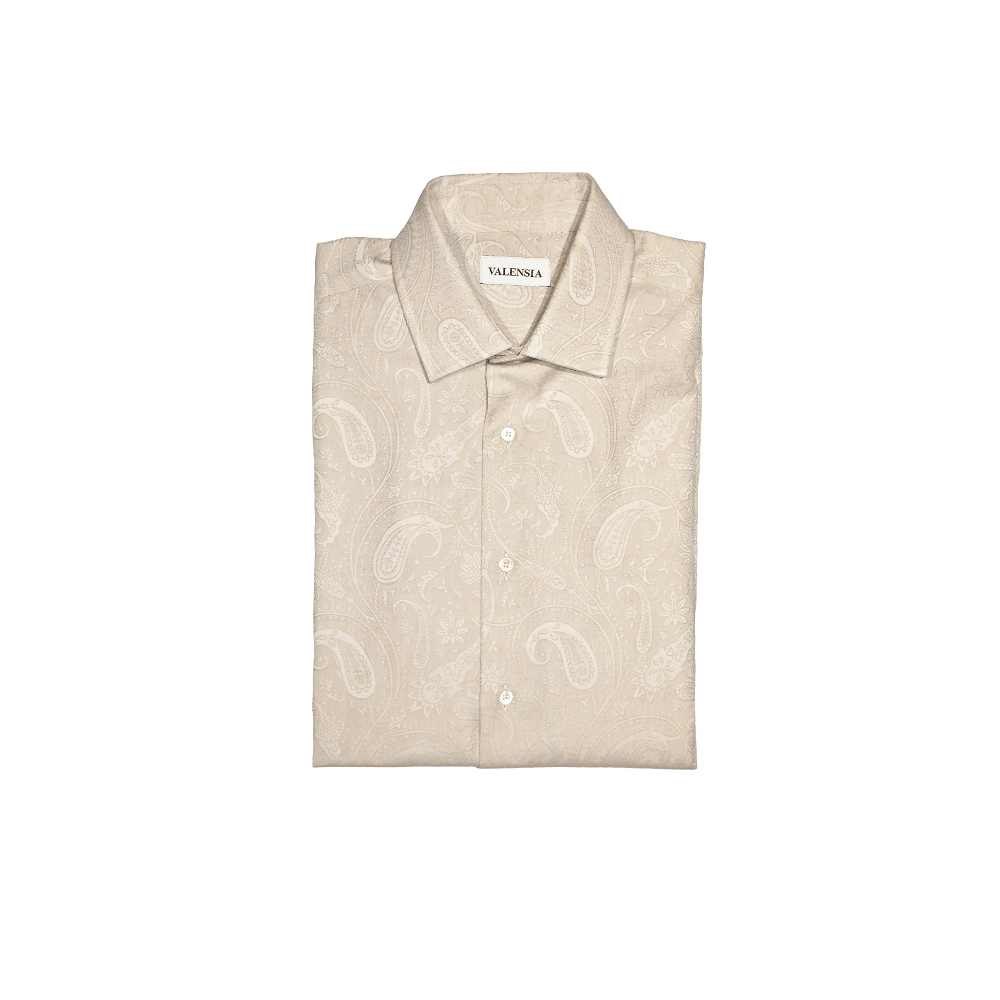 Camicia jacquard giapponese beige - VALENSIA