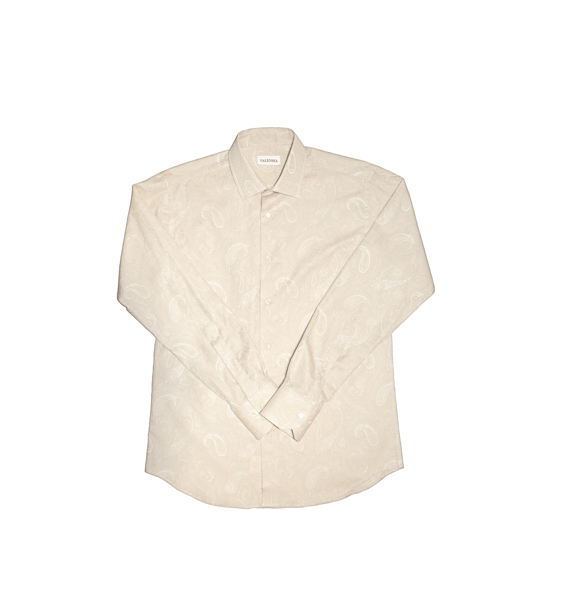 Camicia jacquard giapponese beige - VALENSIA