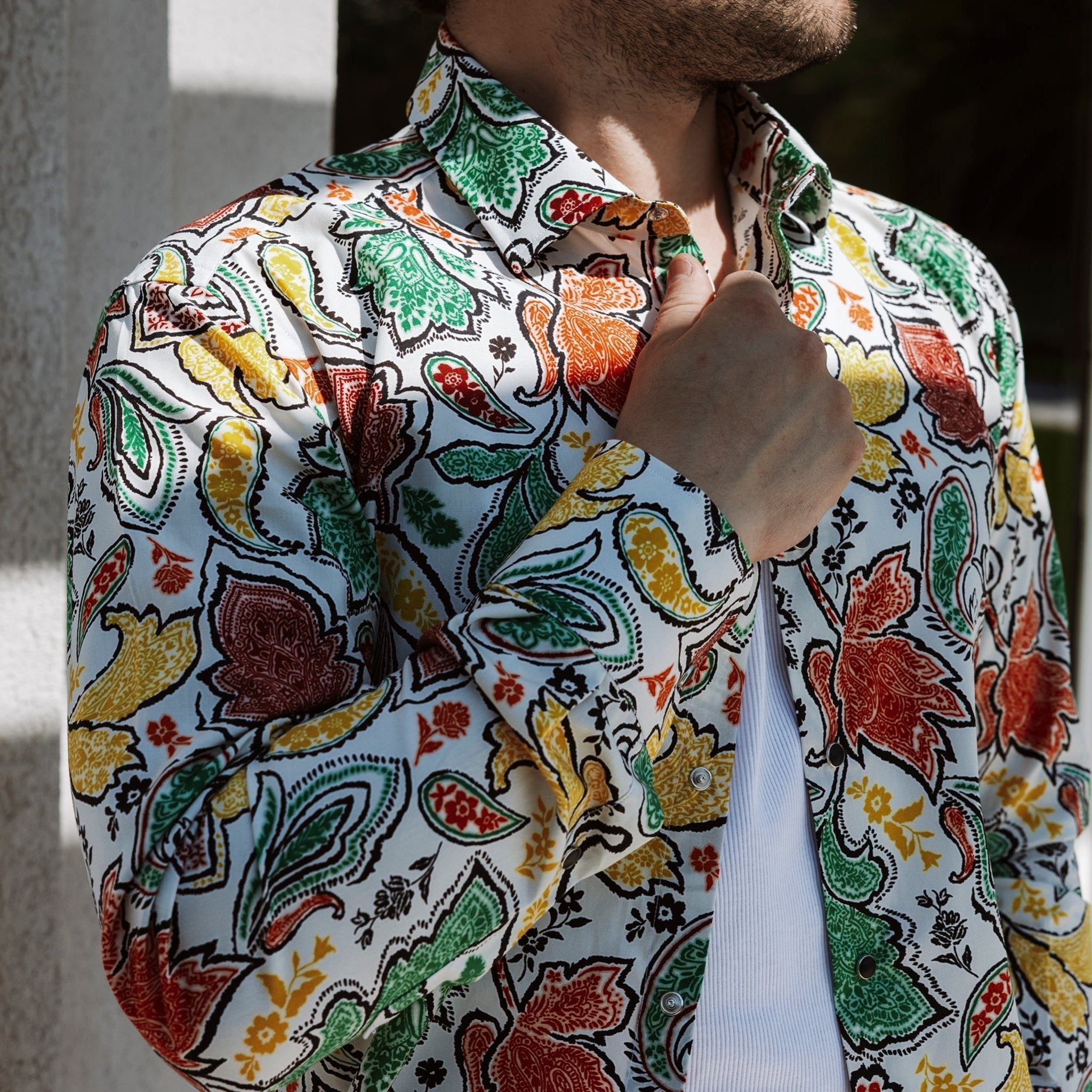 CAMICIA PAISLEY CON BOTTONI AUTOMATICI - VALENSIA MODA