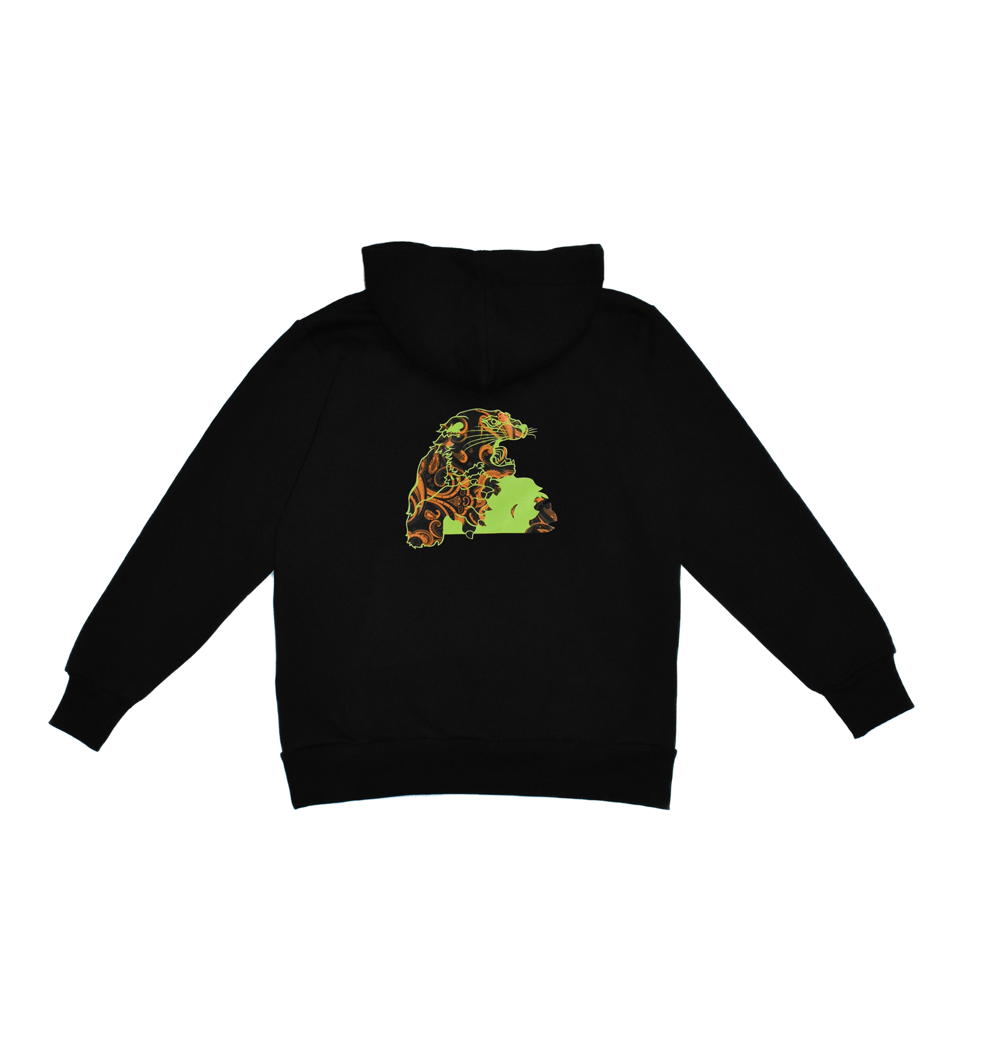 FELPA NERA CAPPUCCIO GIAGUARO PAISLEY - VALENSIA MODA