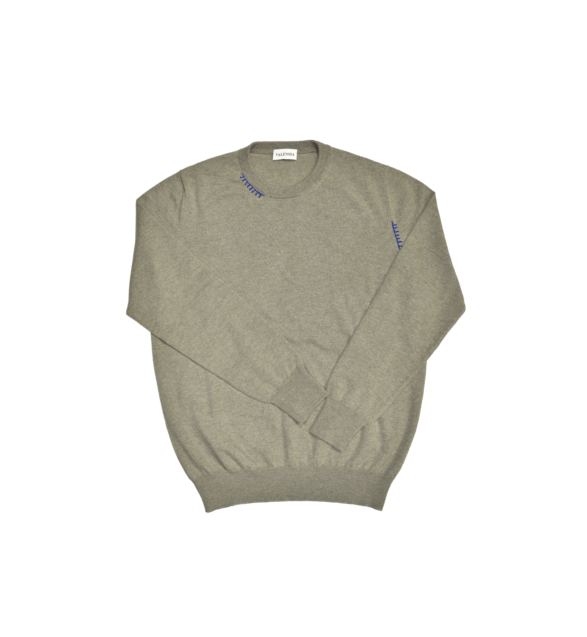 Maglione girocollo verde salvia cashmere - VALENSIA