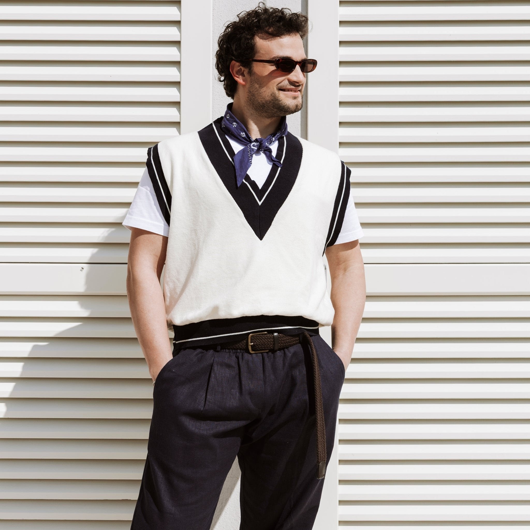 PANTALINO BLU CON PINCES - VALENSIA MODA